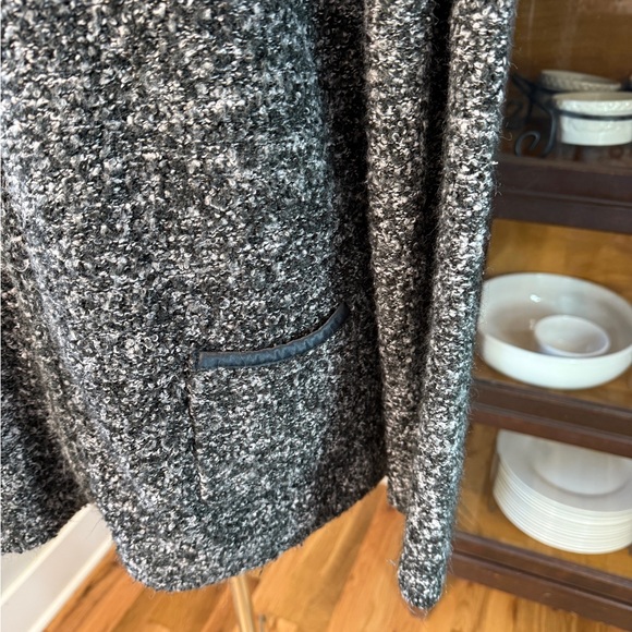 Coldwater Creek Black Gray Marled Knit Zip Front Sweater Jacket Women’s XL - Picture 2 of 5